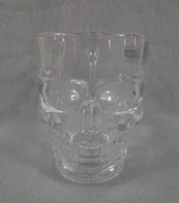 Old Chicago Pizza & Taproom Clear Skull 12 oz Beer Mug