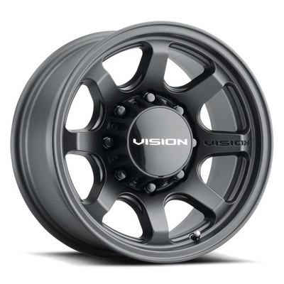 16x8 +0 Vision 351 Flow 8x6.5 Satin Black Wheels (Set of 4)