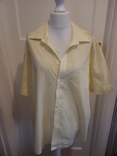 Mens Marks And Spencer Size 18" Lemon Short Sleeved Shirt