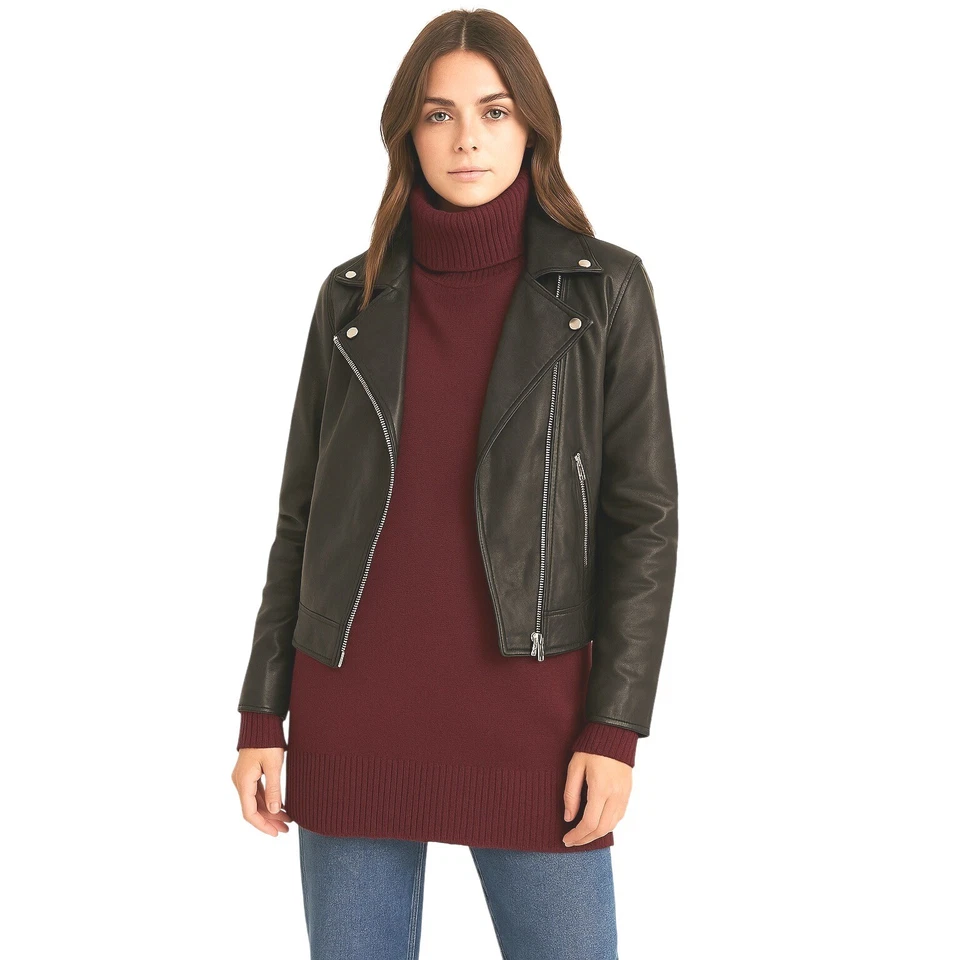 WHBM Tunic Turtleneck Sweater Wool Blend Sleeveless Women's Size Small Holiday - Image 2 of 4