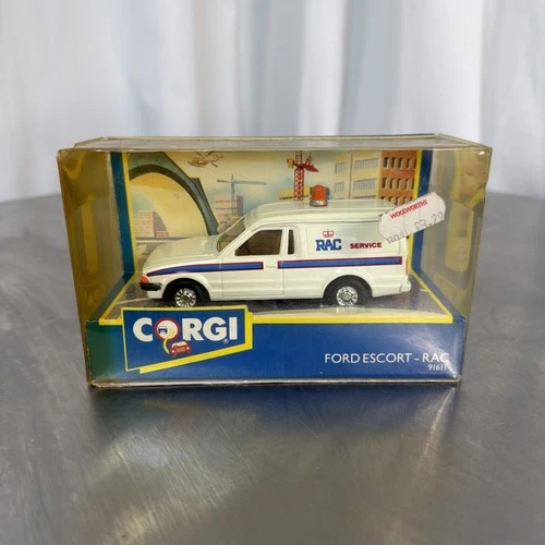 Corgi Toys Die Cast Model Cars Vintage 1991 Ford Escort Van - RAC - 91611