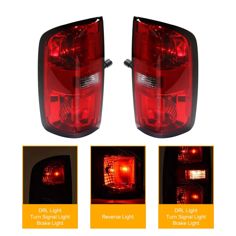 Tail Lights W/Bulbs For 2015-2022 Chevrolet Colorado Stop Lamp Left & Right Side Foto 3 de 4