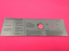  Gen-5 Instuction Sign For Wascomat # 290101