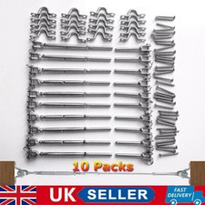 10 Packs Balustrade Kit 316 Stainless Steel Jaw Swage Bottlescrew Wire Rope Kit