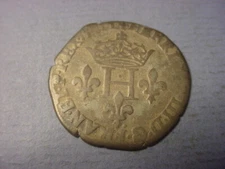 France Henri III (1574-1589) Double Sol Parisis Dated 1581 #9247