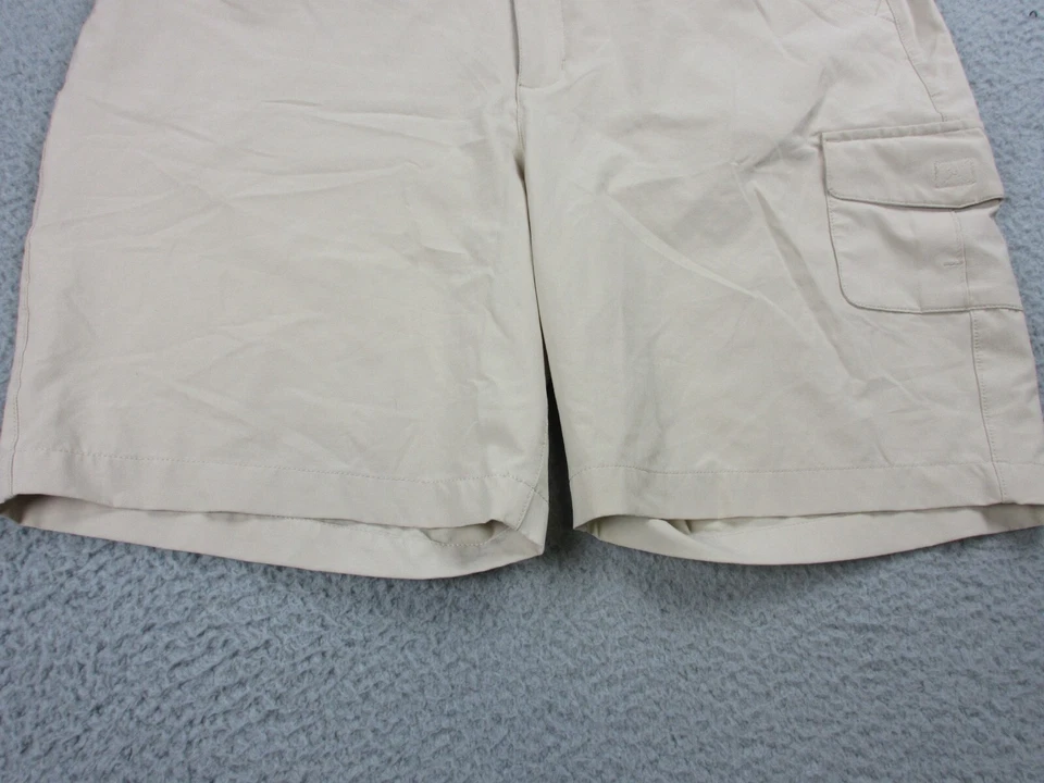 Pantalones Cortos Eddie Bauer Mujer 16 Beige Bolsillo Carga Logo Exterior Ligeros 38x18 Foto 3 de 4