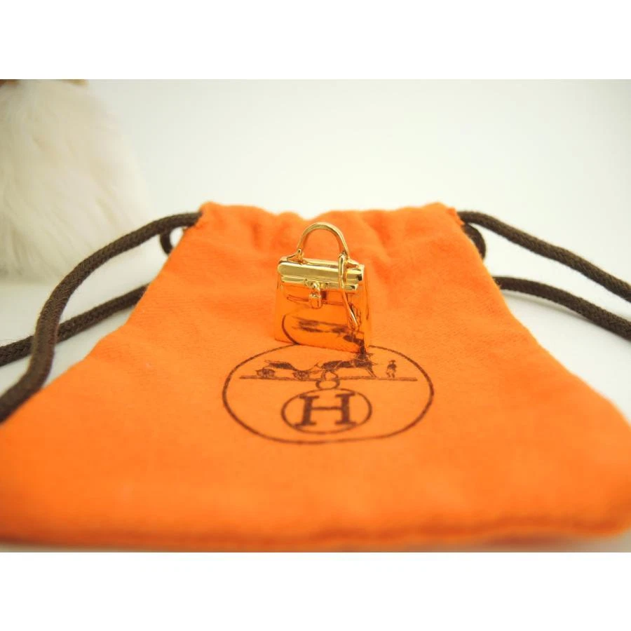 HERMÈS Ciondolo Hermes Top Kelly Collana Oro Borsa ChokerMotifCharm 19×24mm con Storageba