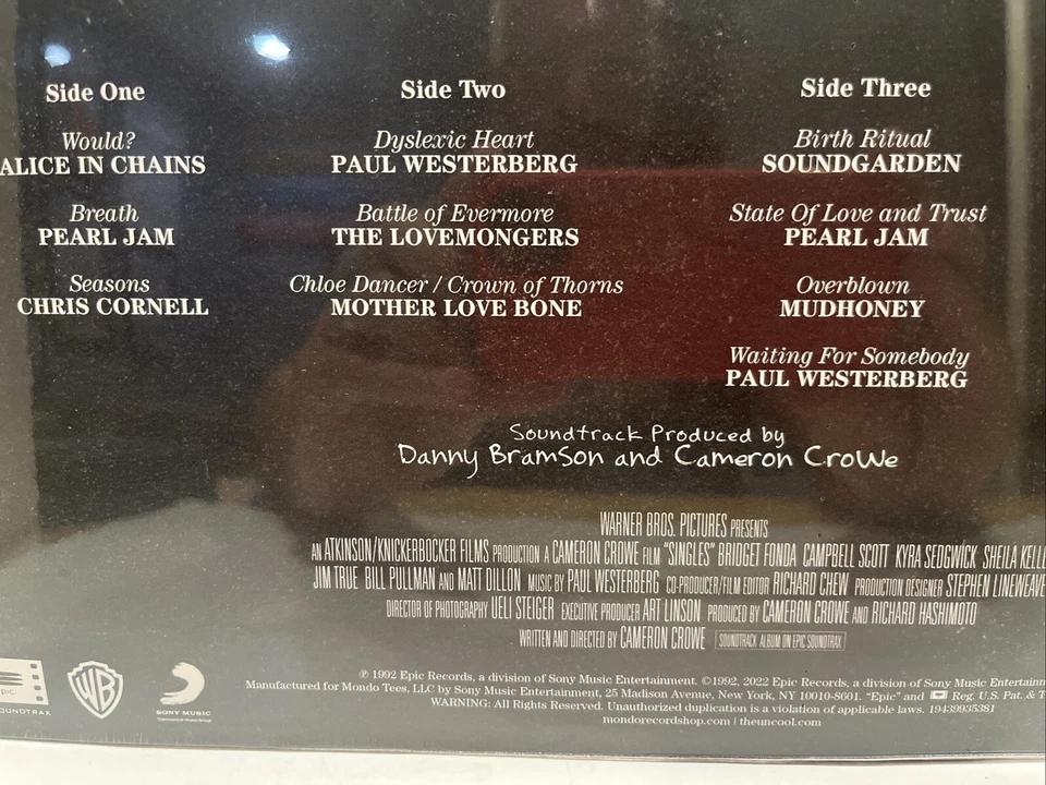 Singles Vol. 1 Soundtrack - New 2 LP 180 Gram Translucent Orange Vinyl  - Image 4 of 4