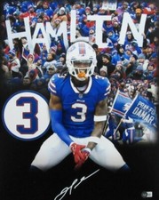DAMAR HAMLIN Buffalo Bills Signed 16x20 Photo (Beckett Witnessed)