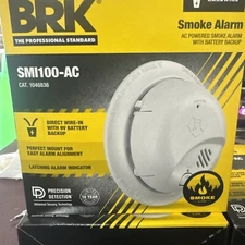 BRK Hardwire w/Battery Backup SMI100-AC Ionization Smoke Alarm O3