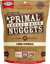 Premium Freeze Dried Raw Dog Food 5.5 Ounce Grass Fed Lamb Organic Fruits