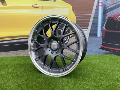 4 x 18 Inch 5x108 RS GT TM1 Style Deep Dish Hyper Black Wheels: Fits For Volvo