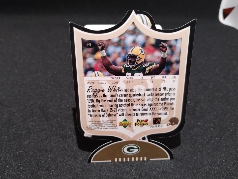 1997 SP Authentic Profiles Die-Cut Reggie White #P-36 - Image 2 of 2