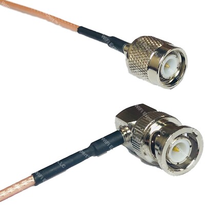 RG316 TNC MALE to BNC MALE ANGLE RF Cable Rapid-SHIP LOT