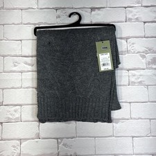 Men  s Chevron Knit Scarves- Goodfellow  Co Heathered Gray