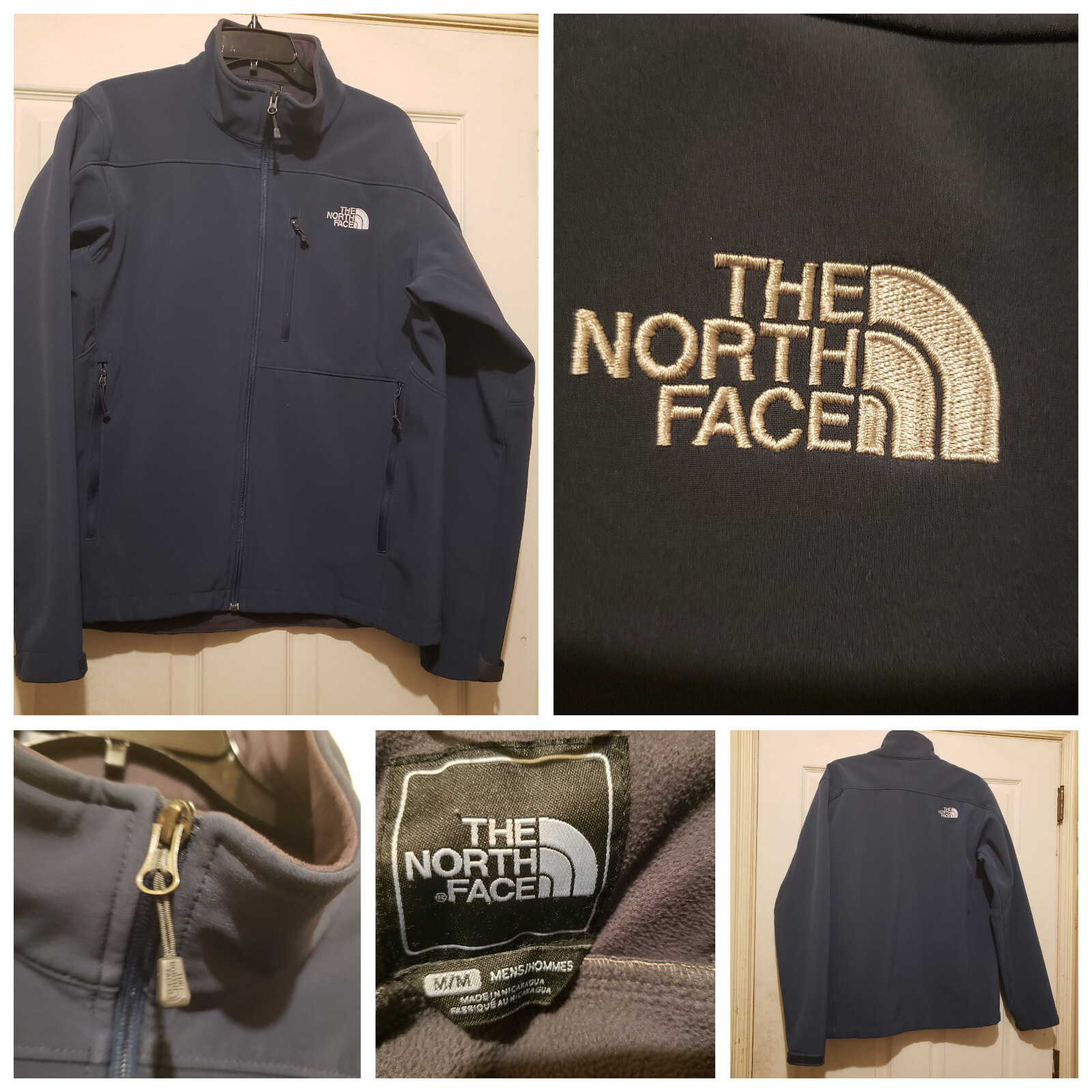 The North Face Jacket Men Medium Blue Outdoors Performance Active Zip Softshell