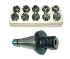 Spannzangenfutter SK40 DIN2080 ER16 (UM Schlüssel) Satz 1-10 RI max 15µm Holz