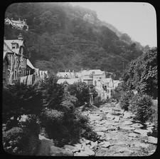 Foto LYNMOUTH DOWN THE VALLEY DEVON UM 1890 Magisches Laternendia ANTIK