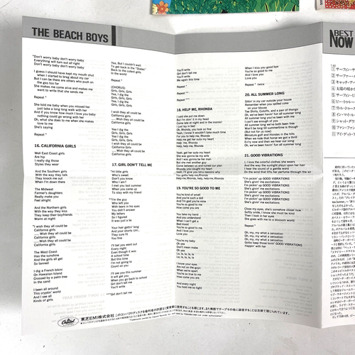 Beach Boys Endless Summer Japan Best Now CD Einlagen Textblatt KEINE MUSIKSCHEIBE - Bild 5 von 9