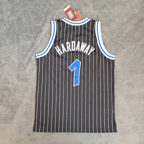 NWT Mitchell & Ness Swingman Black Orland Magic Hardaway #1 Youth Size L - Picture 2 of 8