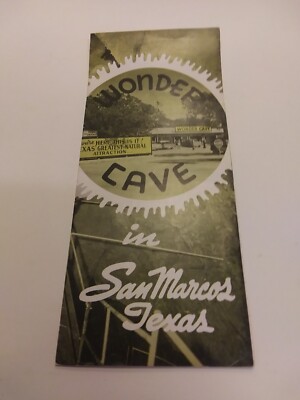 Vintage Wonder Cave In San Marcos Texas Greatest Natural Attractions Brochure