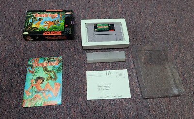 The Jungle Book (Super Nintendo) SNES (Complete in Box) W/ Color Manual&Reg.Card