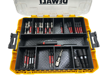 【4点セット】1.トライアングル 2.ケース 3.ホルダー 4.ビーターセット ToolCraft3d Impact Bit Organizer Insert for DEWALT Medium