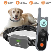 Dog Training Collar 3937 FT Remote Rechargeable Waterproof Shock Trainer