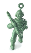 Vintage Spaceman Paratroop Astronaut Martian alien Plastic Figure 1960s Green 4"