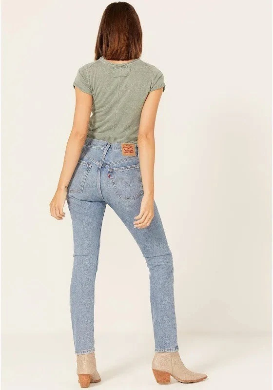501 high waist skinny jeans