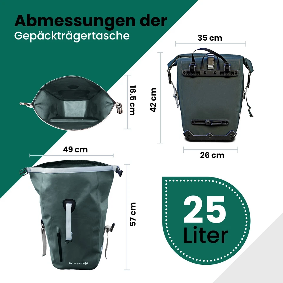 Fahrradtasche gebraucht Fahrrad Gepäckträgertasche Satteltasche Packtasche - Bild 4 von 4