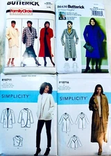 U PICK!  WOMENS COAT JACKET CAPE Sew Pattern ~ UC 