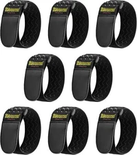 Trilancer Elastic Cinch Straps with Anti-Slip Strips, 12 "x 12"(8 pcs), Black 
