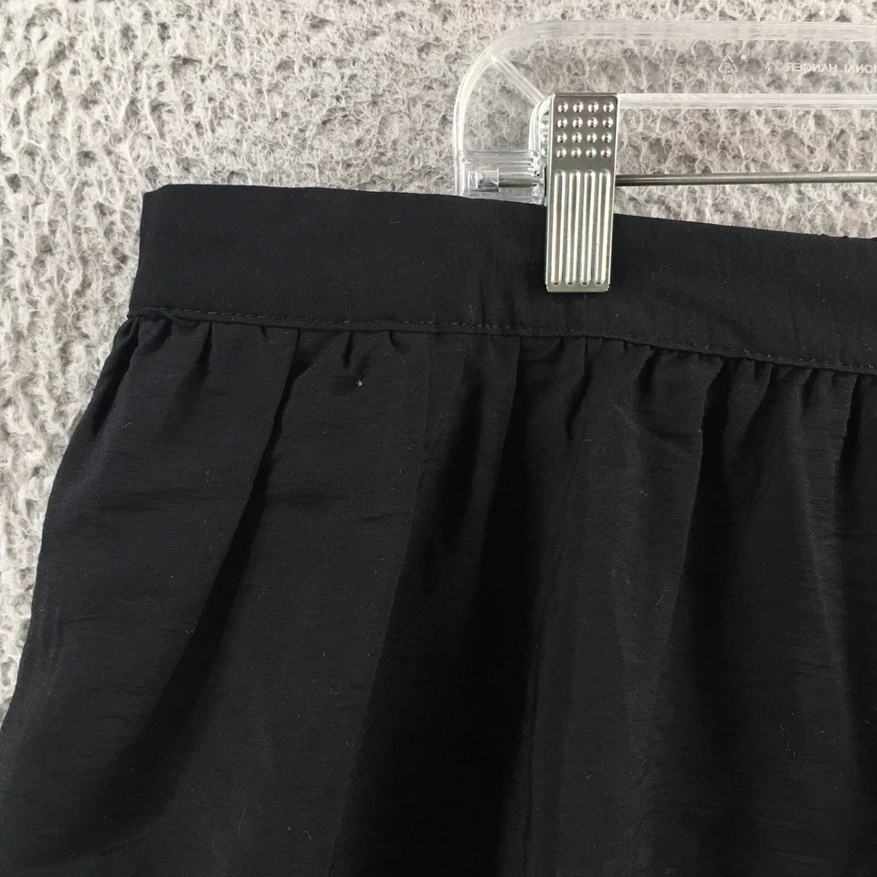 Falda corta Ava & Viv línea A para mujer 1X cintura elástica negra informal Foto 3 de 4