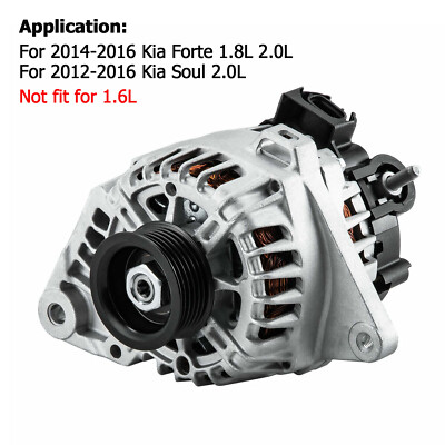 Alternator For 2014-16 Kia Forte 1.8L 2.0L 2012-2016 Kia Soul 2.0L 37300-2E300