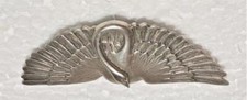 Vintage Estampé MFA 925 Argent Sterling Museum De Fin Art Cygne Forme Broche