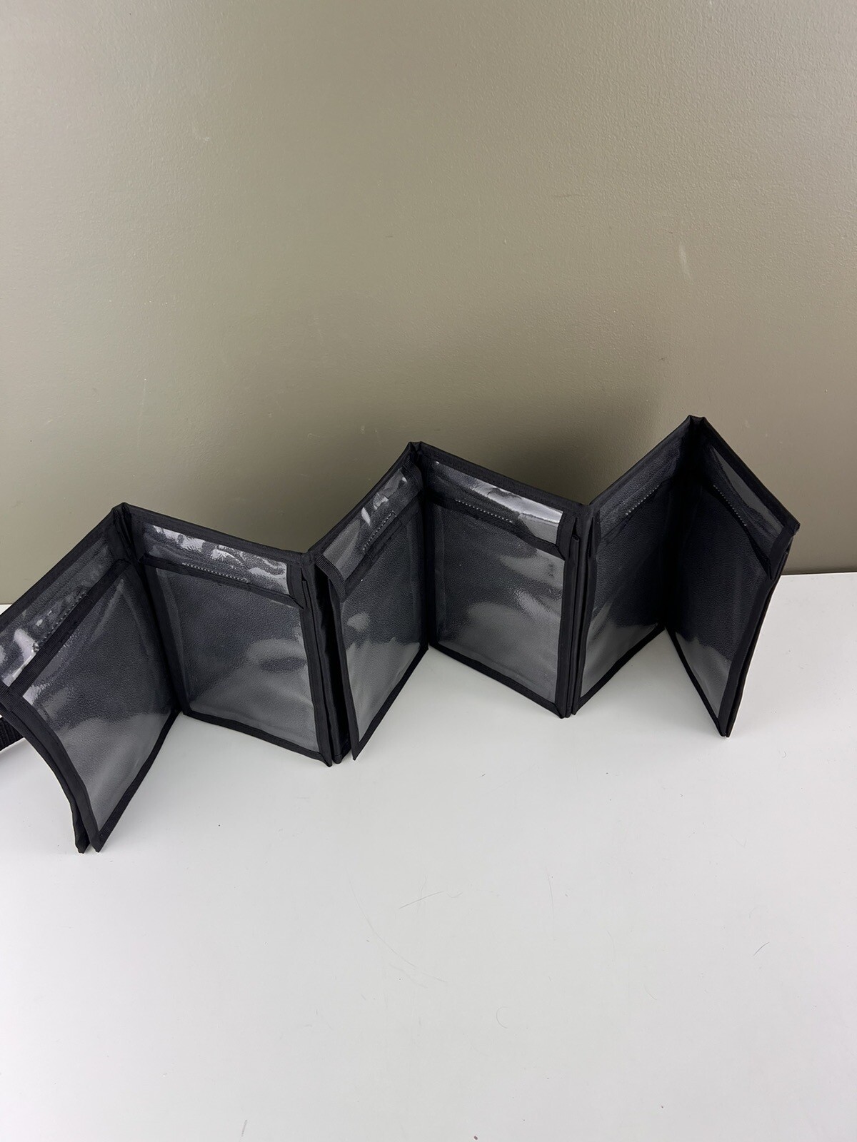 Crop in Style Folding Black Scrapbook Travel Holder Organizer 6 Pouches