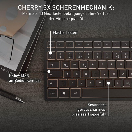 DW 9100 SLIM Kabelloses Tastatur- und Maus-Set Französisches Layout AZERTY Bl... - Bild 4 von 6