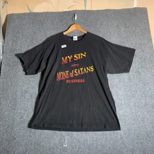 My Sin Ain't None Of Satans Business Extra Large Black Short Sleeve Men's