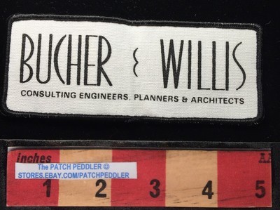 Vtg Patch BUCHER WILLIS Engineer Architect (RATLIFF?) Kansas City MO ? 62E4 xe