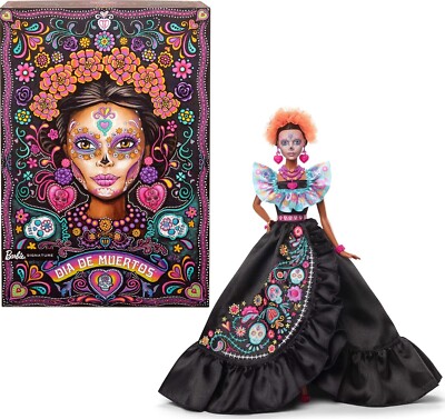 Barbie HRM72 Signature Doll, 2024 Dia De Muertos Collectible in Black New