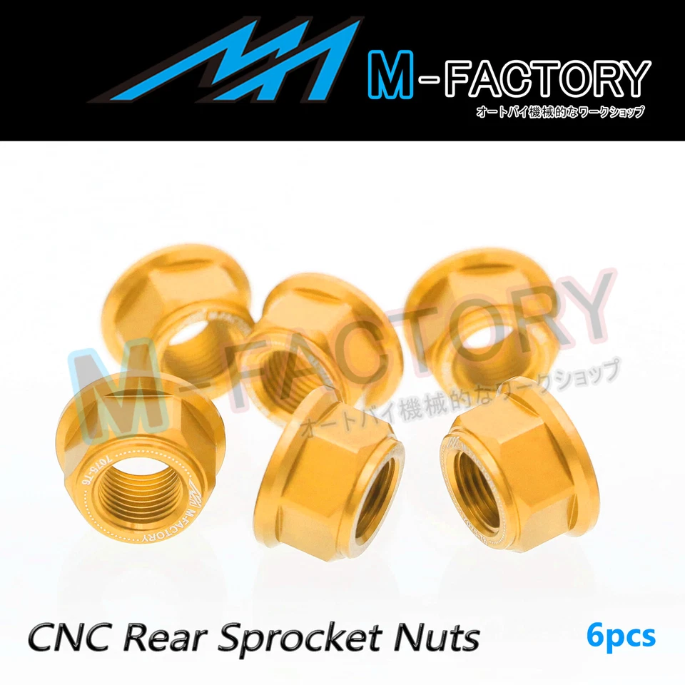 Tuercas de piñón hexagonales traseras para Suzuki GSXR400 RJ-RW 88-98 GSXR600 WV-Y Foto 4 de 4