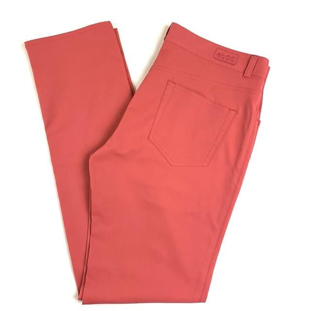 Peter Millar Crown Sport eb66 Men's 34 x 34 Pink Flat Front 5 Pocket Golf Pants | eBay