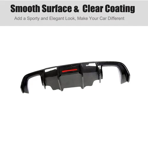 Labio difusor de parachoques trasero de carbono real con luces LED para Audi Q5 SQ5 2012-2018 - Imagen 7 de 9