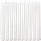 30 Pack Tall Taper Candles - 10 Inch White Dripless Unscented Dinner Candle