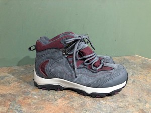 maroon hiking boots