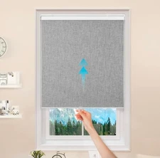 GENIMO 100% Blackout Roller Window Shades, Window Blinds Cordless with Thermal G
