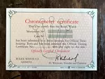 Vintage Rolex Officially Chronometer Certificate - unwritten - blank - 1957