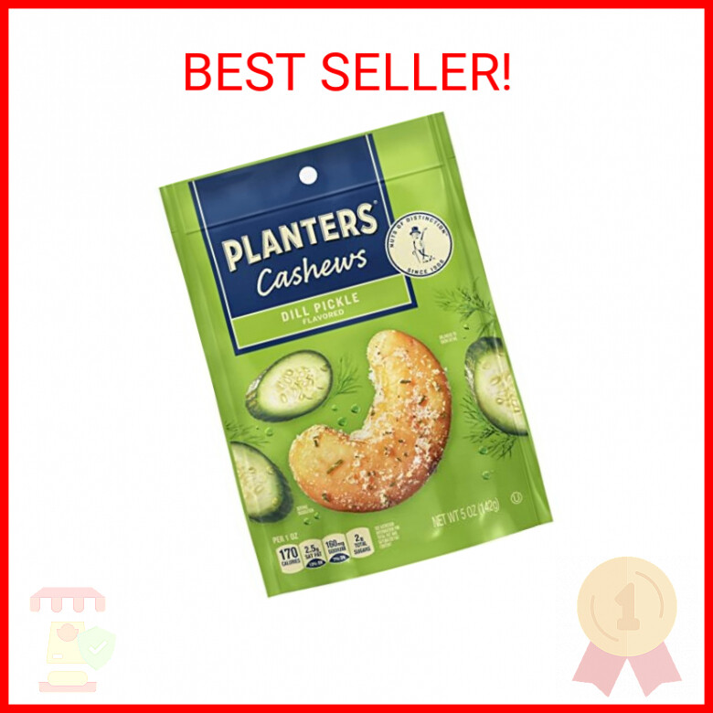 PLANTERS Whole Cashews Dill Pickle Flavored, Party Snacks, 5 Oz Bag eBay