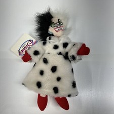 Vintage Disney Store Mini Bean Bag Plush Cruella Deville 101 Dalmations 9 inch